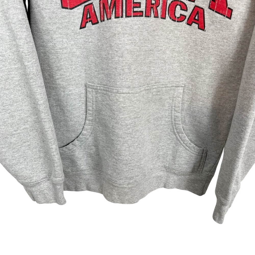 Disney 2007 Independence Day USA Drawstring Hoodie S Gray Kangaroo Pocket - Picture 3 of 7